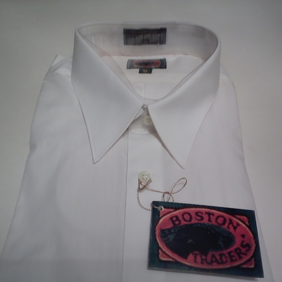 BOSTON TRADER'S MENS WHITE LONG SLEEVES DRESS SHIRT - Picture 10 of 12